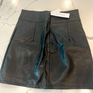 Pleather mini skirt